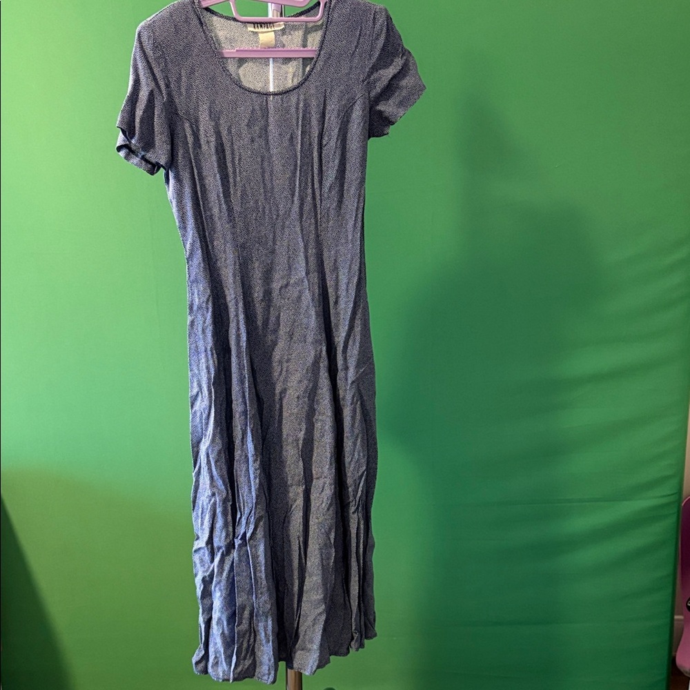 Rampage Blue Textured Midi Dress